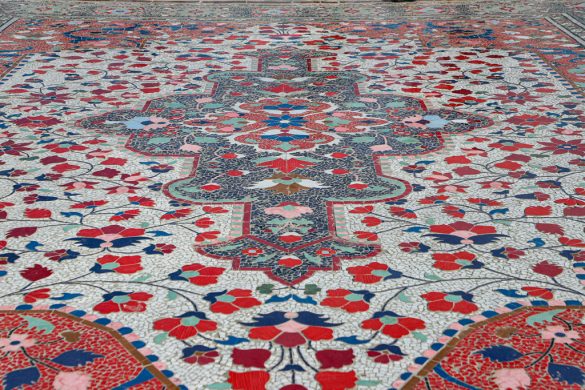 Persian carpet tiles in Qom