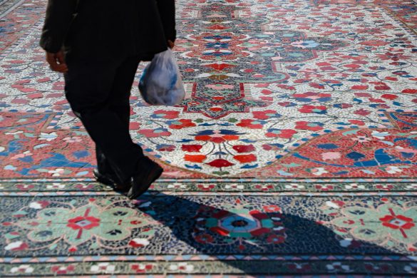 Persian carpet tiles in Qom